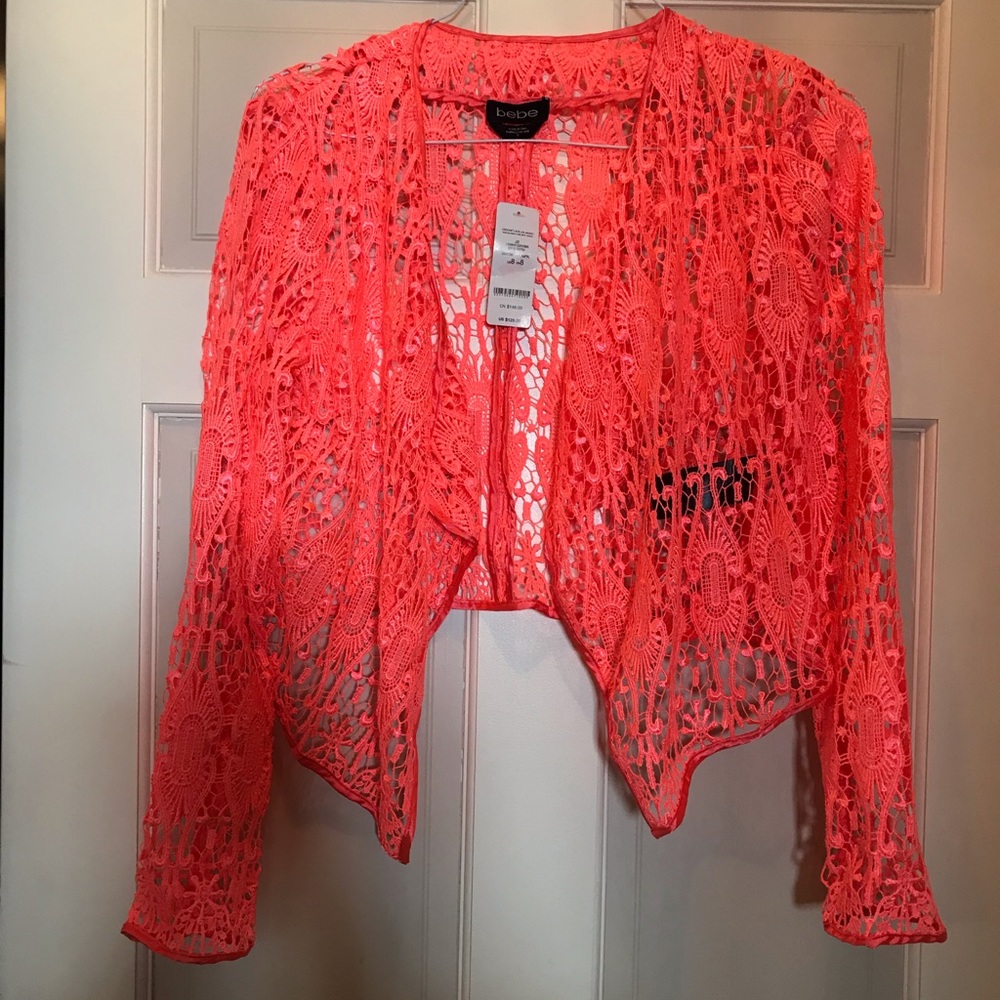 Bebe brand new crochet jacket
